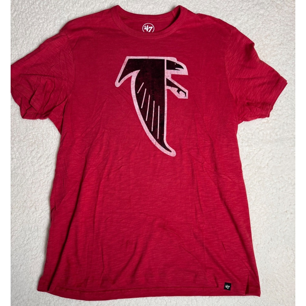 '47 Brand Atlanta Falcons Mens Large Red Slub Graphic T-Shirt NFL Football Tee